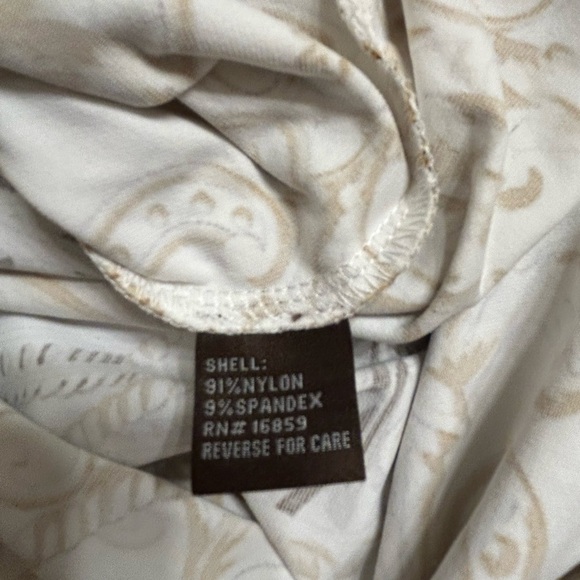 J. McLaughlin Cream and Brown Patterned Blouse - Picture 6 of 7